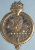 Vintage Lucas car showroom or similar plaque, height 34cm