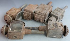 Six various 19thC and later coach or carriage lamps