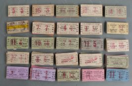 Approximately 250 Liverpool Overhead Railway tickets, including monthly return, workman's ticket