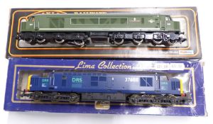 Two 00 gauge model railway diesel locomotives Mainline BR CO-CO Type 4 The Manchester Regiment D49