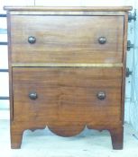 A 19thC mahogany chest of two drawers