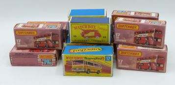 A collection of fourteen Matchbox Superfasts and 1-75 series diecast models including The