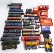 A collection of Tri-ang, Hornby Dublo and similar 00 gauge model railway locomotives, rolling stock,