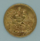 1913 George V gold full sovereign