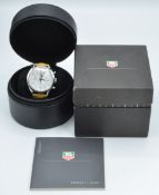 TAG Heuer Carrera automatic chronograph wristwatch ref. CV2115 with date aperture, luminous silver