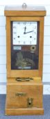 National Time Recorder Co. Ltd clocking in clock, St Mary Cray Kent to dial, 99cm tall