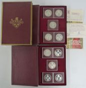 1980 Cayman Islands 'Silver Kings' collection with certificates, including Royal Mint