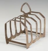 George V hallmarked silver five bar toast rack, Sheffield 1935, maker Viner's Ltd, length 9.5cm,