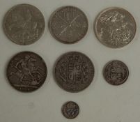 Three Victorian crowns comprising 1844 young head, 1887 Jubilee head and 1900 veiled head example,