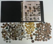 An amateur collection of UK and overseas coins, George II onwards, most in an album, some silver