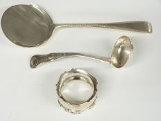 Scottish hallmarked silver serving spoon, William IV Scottish hallmarked silver King's pattern