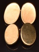 A pair of 9ct gold cufflinks, 13g