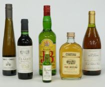 Mixed selection of wines and spirits including Cuvée Jean Paul Vin de table Blanc des Blancs 75cl