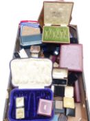 A collection of vintage jewellery/ silver boxes