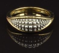 Georg Jensen silver gilt ring, size R