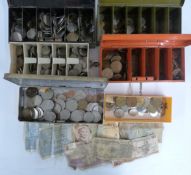 A large collection of sundry UK and overseas coinage, some 19thC but largely pre-Euro holiday