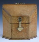 Tooled leather letter or stationery box, height 27cm