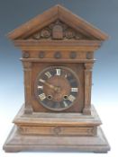 A 19thC mantel cuckoo clock, 44cm tall