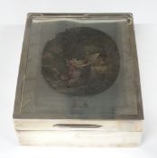 George V hallmarked large silver cigar, cigarette or similar box, London 1927, maker Cornelius