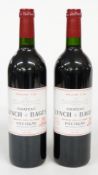 Two bottles of Chateau Lynch Bages 2001 Pauillac Grand Cru Classé red wine 75cl 13% vol. This lot