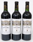 Three bottles of Chateau Léoville Barton 2000 Saint-Julien red wine, 75cl, 12.5% vol. This lot has