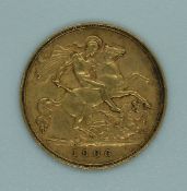 1906 Edward VII gold half sovereign