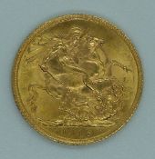 1915 George V gold full sovereign