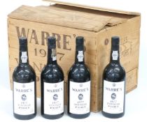 A case of twelve bottles of Warre's 1977 Vintage Port