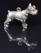 A 9ct gold pendant in the form of a terrier dog, 2.2 x 2cm, 5.2g