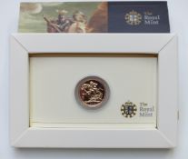 2009 Royal Mint gold full sovereign, bullion standard, in presentation pack