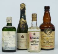 Gordon's Special Dry London Gin 1970s half bottle, 70 proof, together with a bottle of Booth's