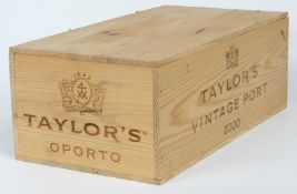 A case of six bottles of Taylor's 2000 Vintage Port, from M & Co London