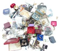 A collection of jewellery including beads, necklaces, bracelets, etc