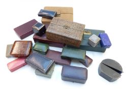 A collection of vintage jewellery boxes including Charles Packer & Co, London, Garrard & Co,