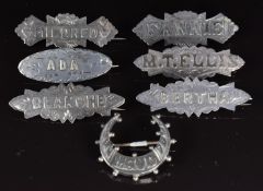 Seven Victorian/ Edwardian silver brooches