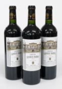 Three bottles of Chateau Léoville Barton 2001 St Julien Grand Cru Classé red wine 75cl 12.5% vol.