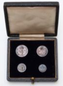 1908 Maundy set of Edward VII, in original case