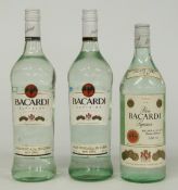 Three bottles of Bacardi Superior Rum, all 1 litre 37.5% vol