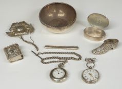 Hallmarked silver bowl, limited edition feature hallmarked trinket box with red enamel decorated