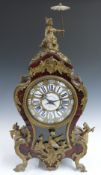 Louis XV style Boulle work ormolu mounted quarter striking bracket clock c1880, with twenty four