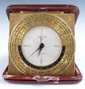 Luxor for Asprey world travelling clock, diameter 11cm