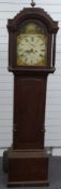 P.Griffis, Southminster 8 day cottage style long case clock, painted Roman dial with Arabic