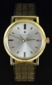 Vacheron Constantin 18ct gold gentleman's wristwatch ref. 6406 with gold hands and hour markers,