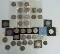 A quantity of UK crowns etc, 1951 onwards