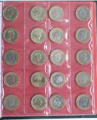 Karat coin collector's albums containing a collection of UK Elizabeth II coinage 1953-2019,