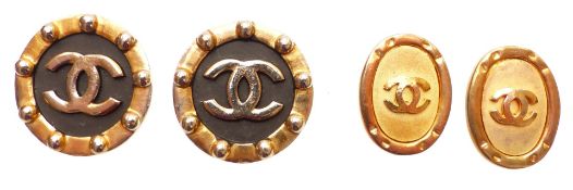 A pair of Chanel earrings and another pair