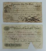 Bank of England £5 note number 403/5000, stated to be 99.9% pure gold, in presentation frame