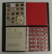 Two Karat coin collector's albums containing UK and Channel Islands coinage, 19thC onwards,