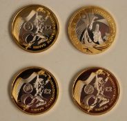 Three proof Commonwealth Games £2 coins, together with a 2012/2016 London/Rio Olympic Games example