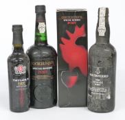 Four bottles of port comprising Vintage Feuerheerd 1985 75cl 20% vol, two bottles of Cockburn's